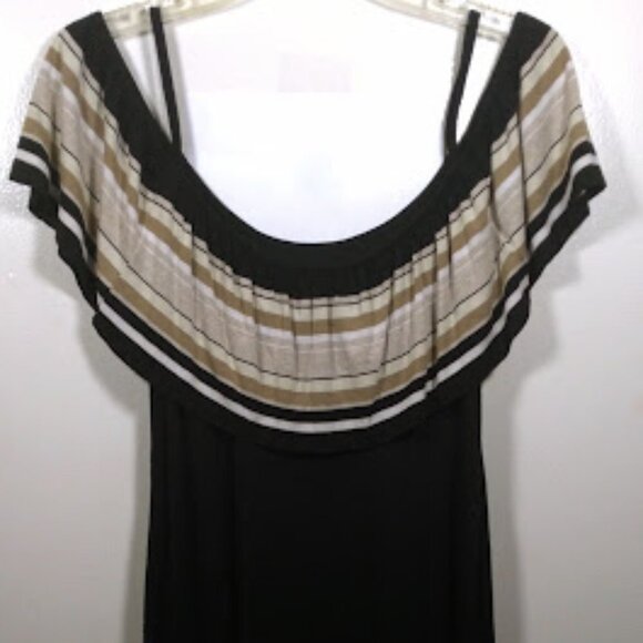 Bailey 44 Black Tan Summer Dress Size: M - Picture 7 of 12